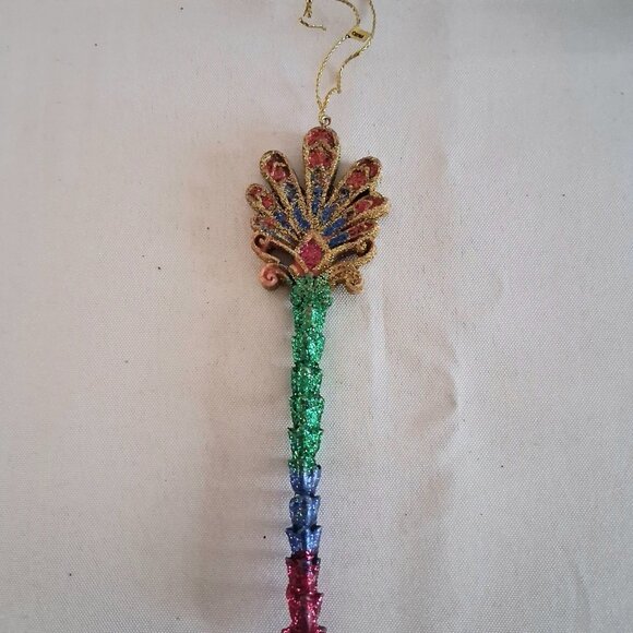 Lot of 3 Blue/Green Glitter Ornaments - Picture 10 of 10